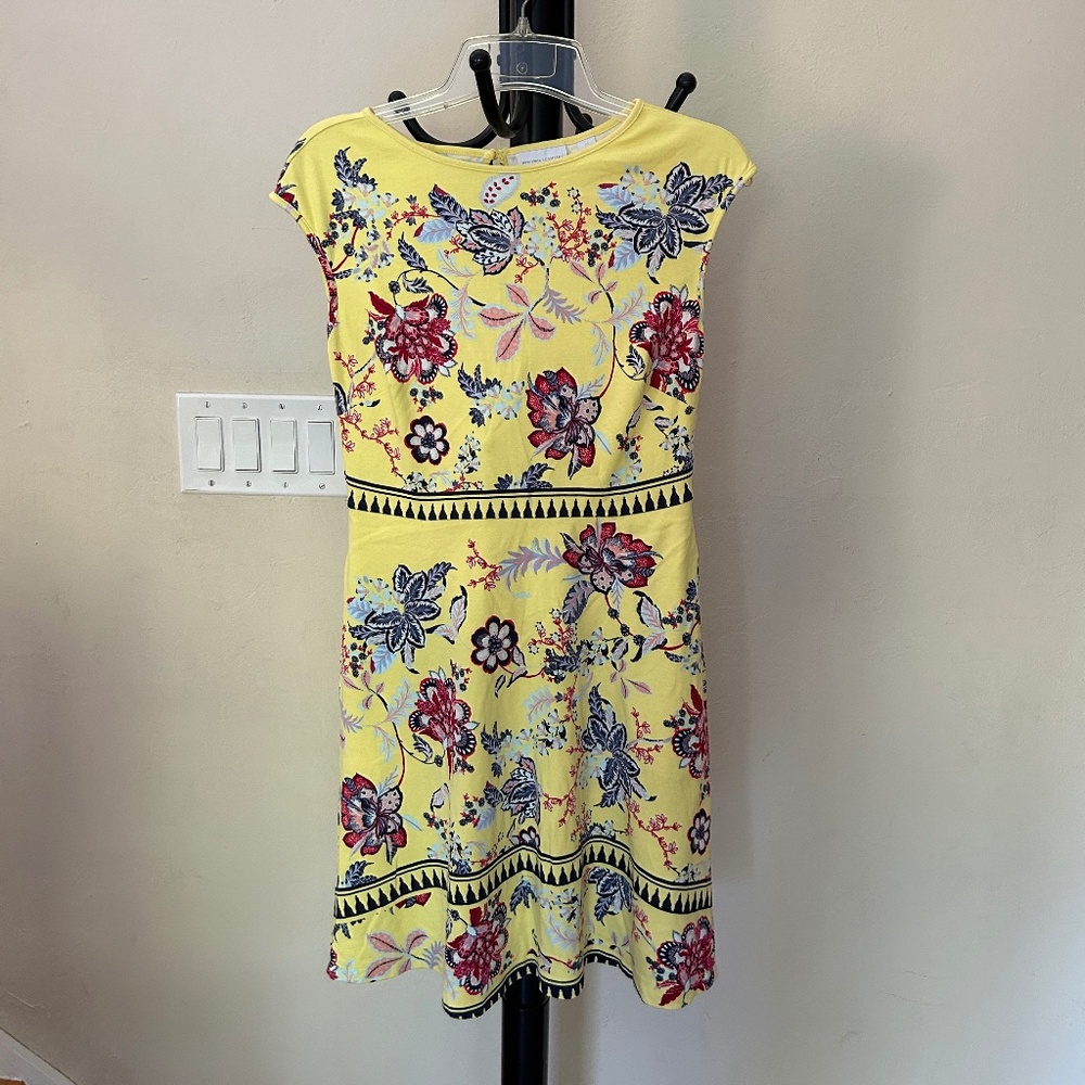New York Company Stretch Cotton Floral Print Fit & Flare Dress